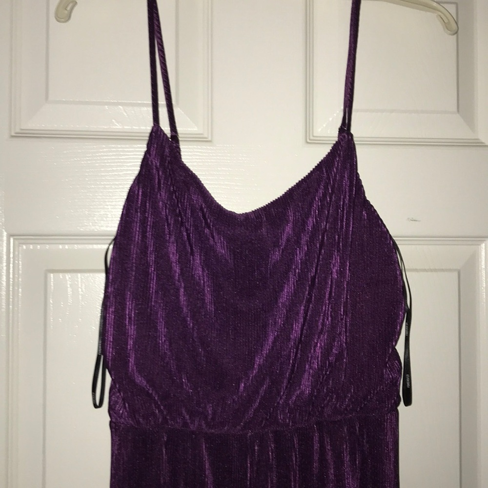 Retro 70’s Vibe Purple Shimmer Forever 21 Jumpsuit
